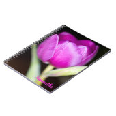 紫色のチューリップ花スパイラルノート ノートブック (左側)