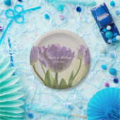 紫色のチューリップ花園ウェディングパーティープレート ペーパープレート (パーティー)