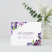 紫色のチューリップ花葬祭記念ありがとう サンキューカード (スタンド正面)