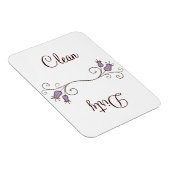 紫色のチューリップ食洗機クリーン – 汚れた磁石 マグネット (右側)