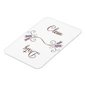 紫色のチューリップ食洗機クリーン – 汚れた磁石 マグネット (左側)