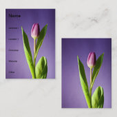 紫色のチューリップ 名刺 (正面/裏面)