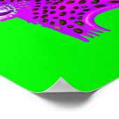 紫色のチーター水の色AI生成アート ポスター (角)