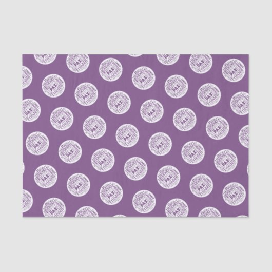 紫色のティッシュペーパーの数々のな言語平和 薄葉紙 (正面)