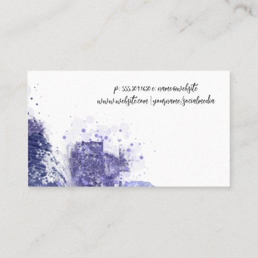 紫色のテクスチャの背景 |芸術的 | 名刺 (裏面)