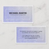 紫色のテクスチャ縁ど/  名刺 (正面/裏面)