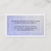 紫色のテクスチャ縁ど/  名刺 (裏面)