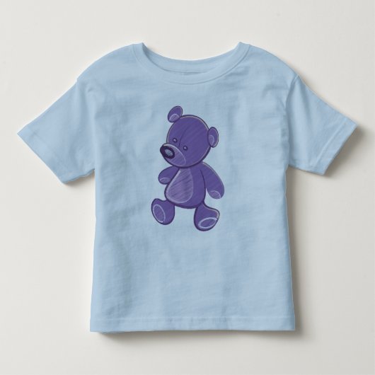 紫色のテディ トドラーTシャツ (正面)