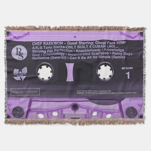 紫色のテープ スローブランケット (正面)