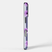 紫色のデイジーが入ったストライプ柄 Case-Mate iPhoneケース (裏面 / 右)