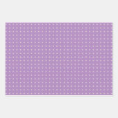 紫色のデイジー、ドット、およびハートのラッピング紙 ラッピングペーパーシート (正面3)