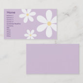 紫色のデイジー-ビジネス 名刺 (正面/裏面)