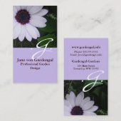 紫色のデイジー 名刺 (正面/裏面)