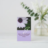 紫色のデイジー 名刺 (スタンド正面)