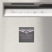 紫色のデコシャルボード日付磁石を保存 マグネット (インサイチュ (食洗機))