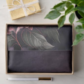 紫色のデコパージュにピンク色の牡丹の花 薄葉紙 (ギフト)