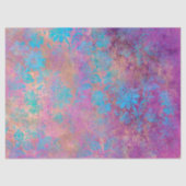 紫色のデコページに青いスクロールの作業花 薄葉紙 (正面)