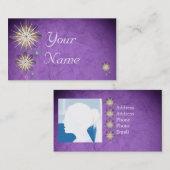 紫色のデザイナー名刺テンプレート 名刺 (正面/裏面)