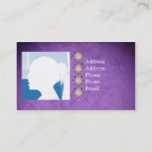 紫色のデザイナー名刺テンプレート 名刺 (裏面)