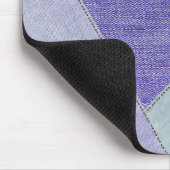 紫色のデニムハートと引用文マウスパッド マウスパッド (コーナー)