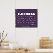 紫色のデニムフィットネスの幸福ポスター ポスター (キッチン)