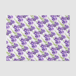 紫色のデュランタスカイフラワーの水彩柄 薄葉紙