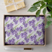 紫色のデュランタスカイフラワーの水彩柄 薄葉紙 (ギフト)