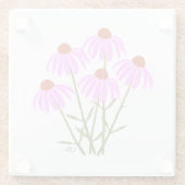 紫色のトウモロコシの花 ガラスコースター (裏面)