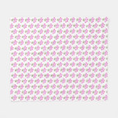 紫色のトウモロコシの花 フリースブランケット (正面(横))