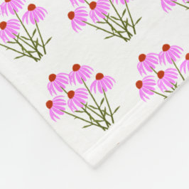 紫色のトウモロコシの花 フリースブランケット