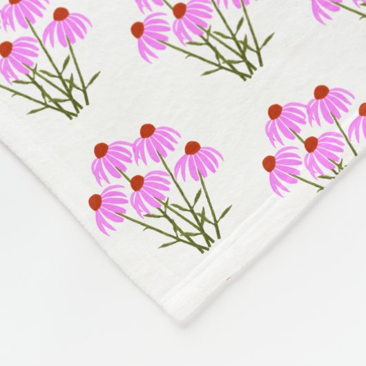 紫色のトウモロコシの花 フリースブランケット (角)