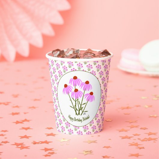 紫色のトウモロコシの花 紙コップ (インサイチュ)