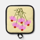 紫色のトウモロコシの花 鍋敷き (正面)