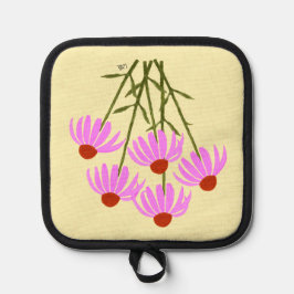 紫色のトウモロコシの花 鍋敷き