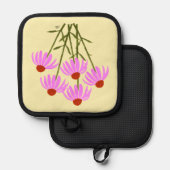 紫色のトウモロコシの花 鍋敷き (正面/裏面)