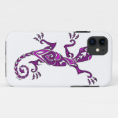 紫色のトカゲの入れ墨かhenna Case-Mate iPhoneケース (裏面(横))