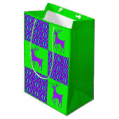 紫色のトナカイ ミディアムペーパーバッグ (正面アングル)