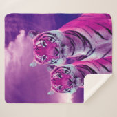 紫色のトラ シェルパブランケット (正面(横))