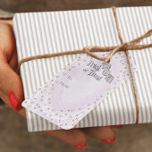 紫色のトリックまたはベビーハロウィーンから治療 ギフトタグ