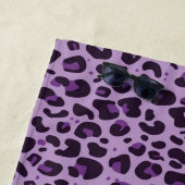 紫色のトレンディーヒョウ印刷（名前） ビーチタオル (インサイチュ)