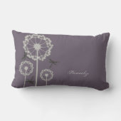 紫色のトンボのアメリカのMoJo枕 ランバークッション (裏面)