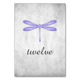 紫色のトンボのテーブル番号カード テーブルナンバー