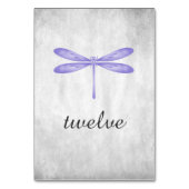 紫色のトンボのテーブル番号カード テーブルナンバー (裏面)