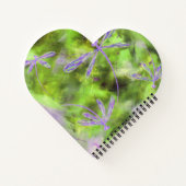 紫色のトンボのライム ノートブック (裏面)