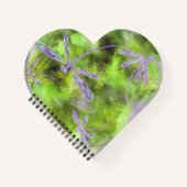 紫色のトンボのライム ノートブック (正面)