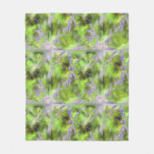 紫色のトンボのライム フリースブランケット (正面)