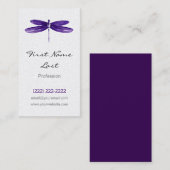 紫色のトンボの名刺|のドラゴンのはえカード 名刺 (正面/裏面)