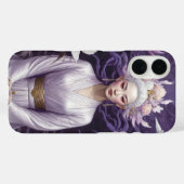 紫色のトーンのアジアのプリンセスのカバー Case-Mate iPhoneケース (裏面 (横))