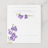 紫色のドゥランタ空の花の水の色のアート結婚 プレイスカード (外部開封)