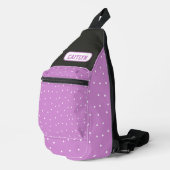 紫色のドットとストライプ スリングバッグ (右コーナー)